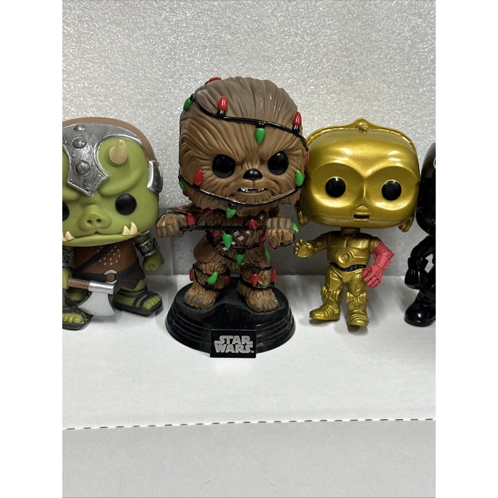 Funko Pop! Vinyl: Star Wars Chewbacca Mace Windu C-3PO Special Edition Lot Six